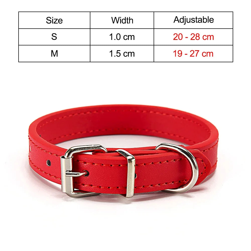 Cat Collar Safety Puppy Collar Chihuahua Solid Dog Collar For Cats Kitten Pet Cat Collars Adjustable Pet Leash Cat Lead Supplies