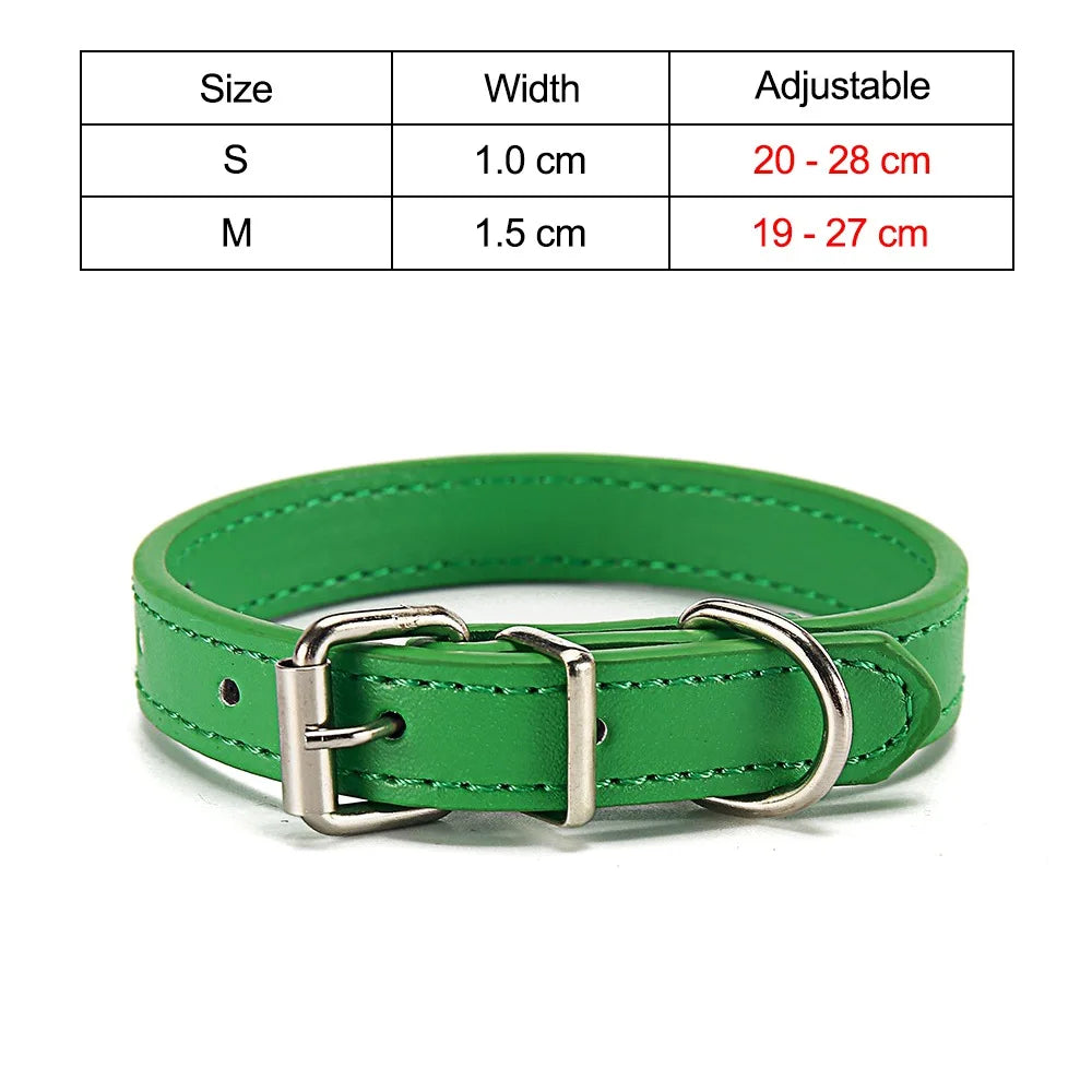 Cat Collar Safety Puppy Collar Chihuahua Solid Dog Collar For Cats Kitten Pet Cat Collars Adjustable Pet Leash Cat Lead Supplies