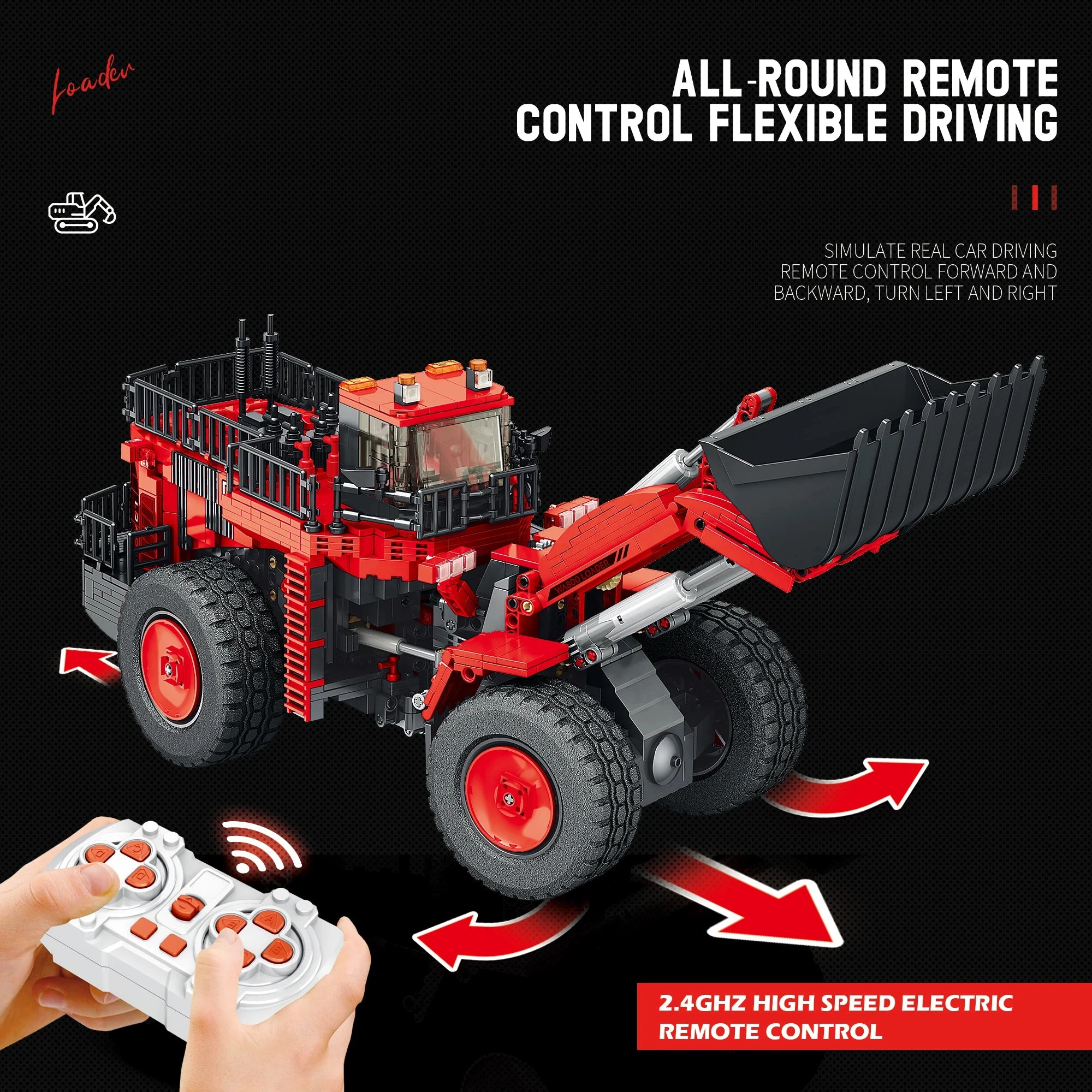 1988PCS D11 Bulldozer Remote Control Engineering Vehicle Building Blocks RC Car Model Bricks DIY Toys For Kids Birthday Gifts