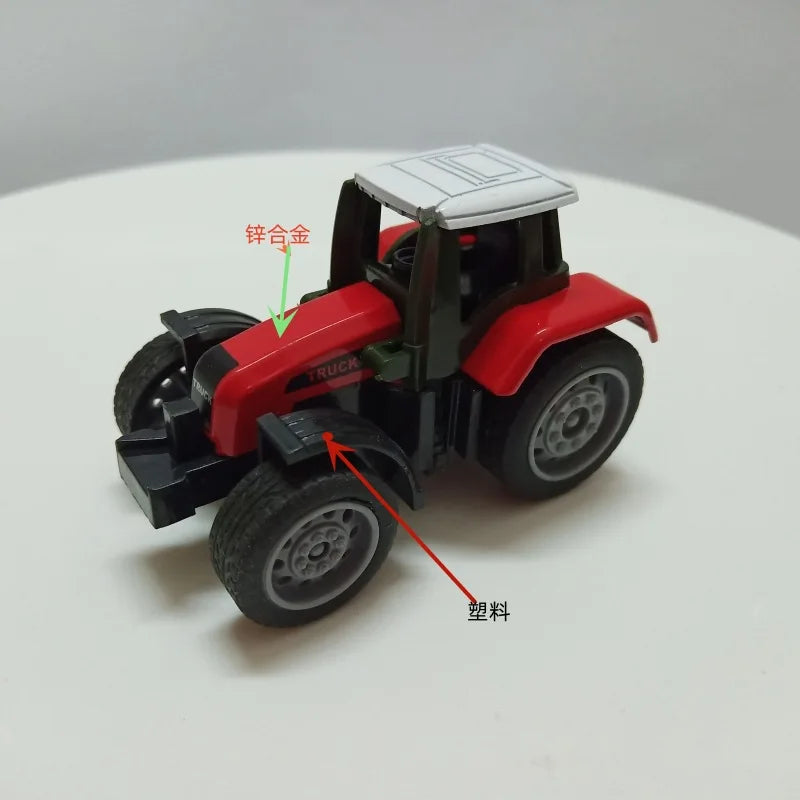 Hot Selling Children's Alloy Car Model Simulation Mini Farm Car Tractor Skidding Farmer Car Children Boys Birthday Gift Car Toys