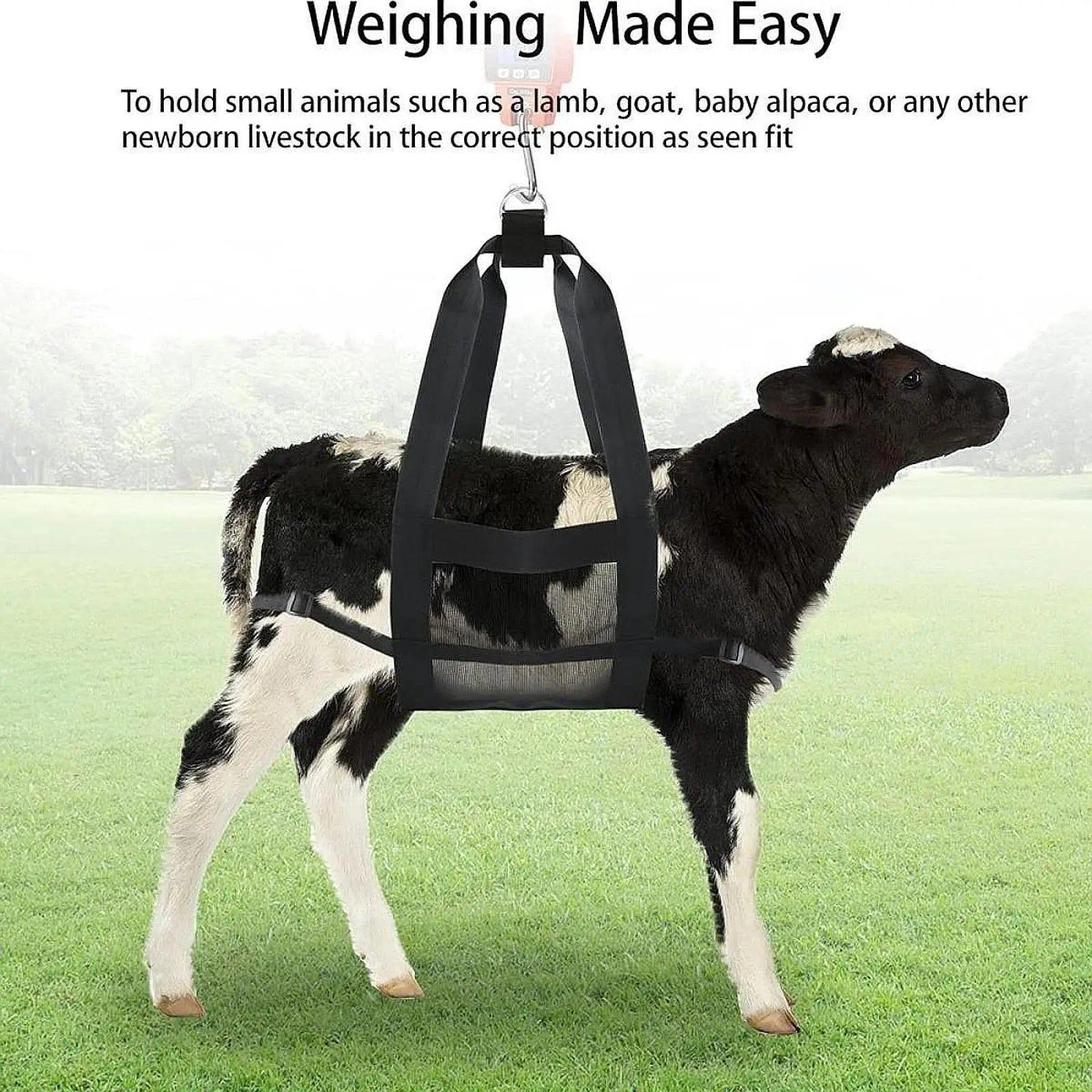 Calf Sling for Weighing Animals Portable Lamb Weight Sling with Adjustable Straps for Goat Pigs Livestock Dogs