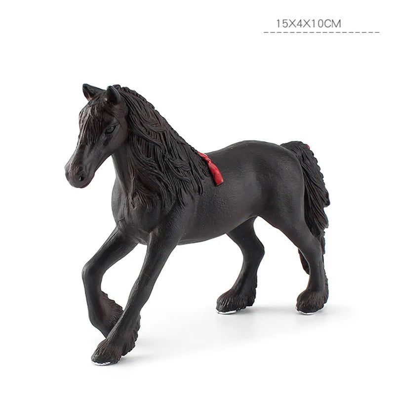 Simulation Quart Horse Appaloosa Horse Hanoverian Horse Animal Stallion Models Static Desktop Decorative Ornaments Children Toys