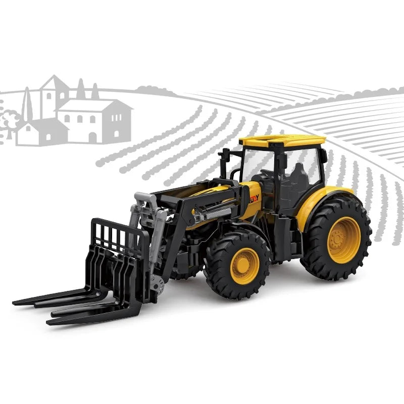 Farmer Truck 1/24 Inertia Farmer's Combined Soil Preparation Vehicle For Kids Scene Simulation Toys for Boys Christmas Gifts