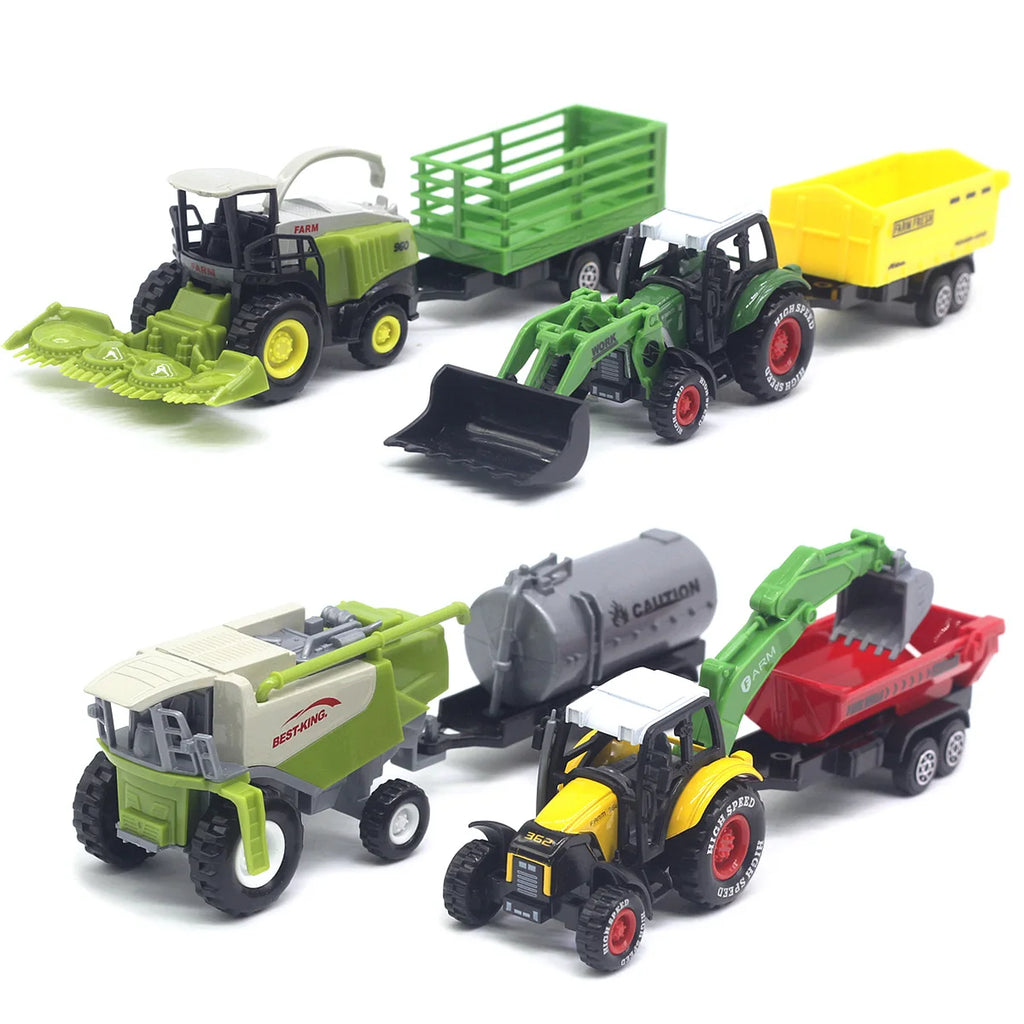 Alloy Farmer's Car Model Harvester Tractor Farm Toy Car Car Model Children's Gift