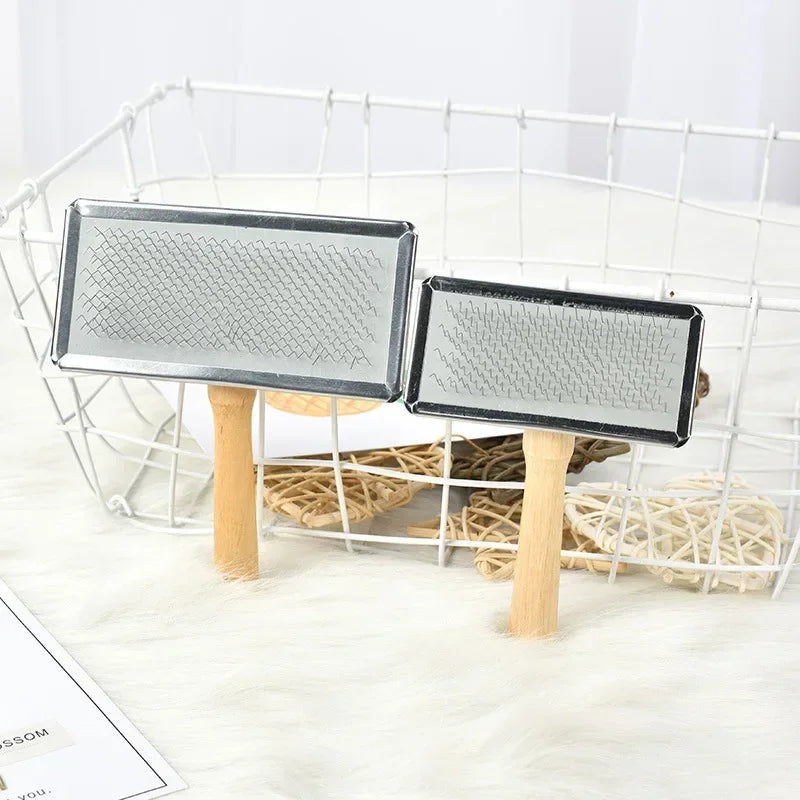 Pet Cat and Dog Grooming Supplies: Hair Remover Brush, Wood Combs, Flea Comb for Shedding