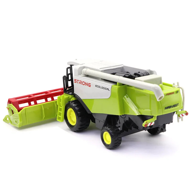 Die casting model harvester toy simulation farmer engineering vehicle farm harvester transport vehicle children's fun toys