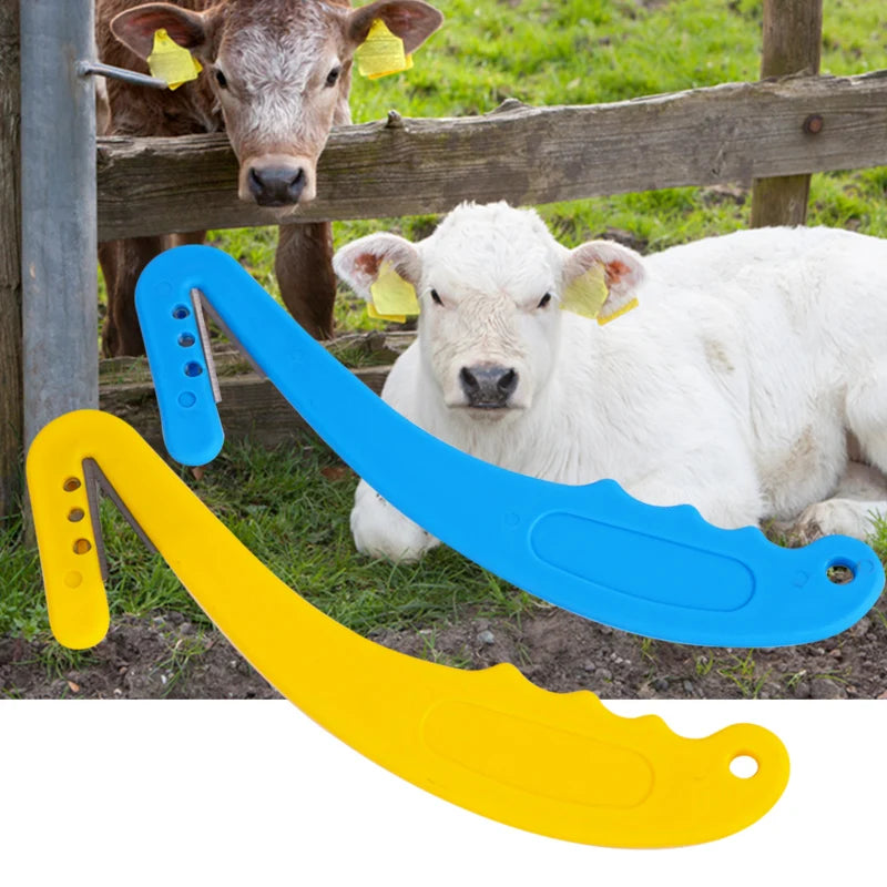 Livestock Safety Ear Tag Removal Tool Hay String Cutter Bandage for Cattle Goat Sheep Pig Tag Removal Knife Veterinary Farm 1Pc