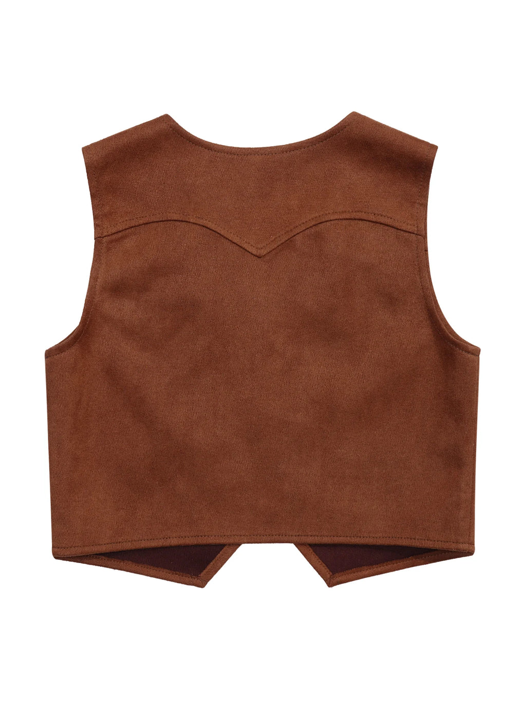 Kids Boys Western Cowboy Cowgirl Cosplay Costume Open Front Waistcoat Vest Pointed Hem Fringe Decor Tassel Jacket for Party