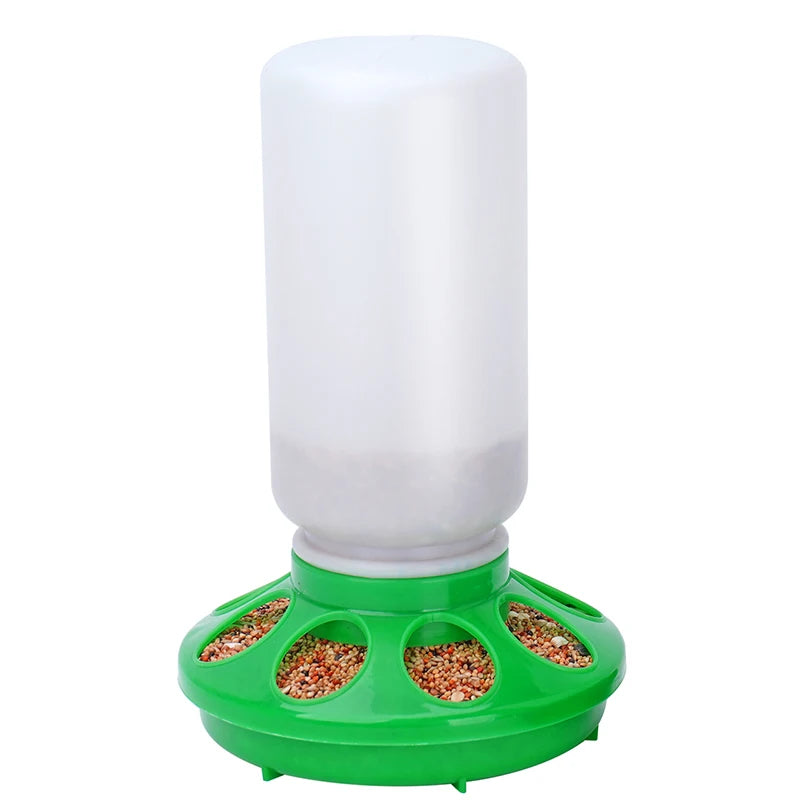 1L Poultry New Thickened Feeder and Drinker Chicken Feeder Bucket Automatic Water Food Dispenser Chick Drinker Feeding Bucket