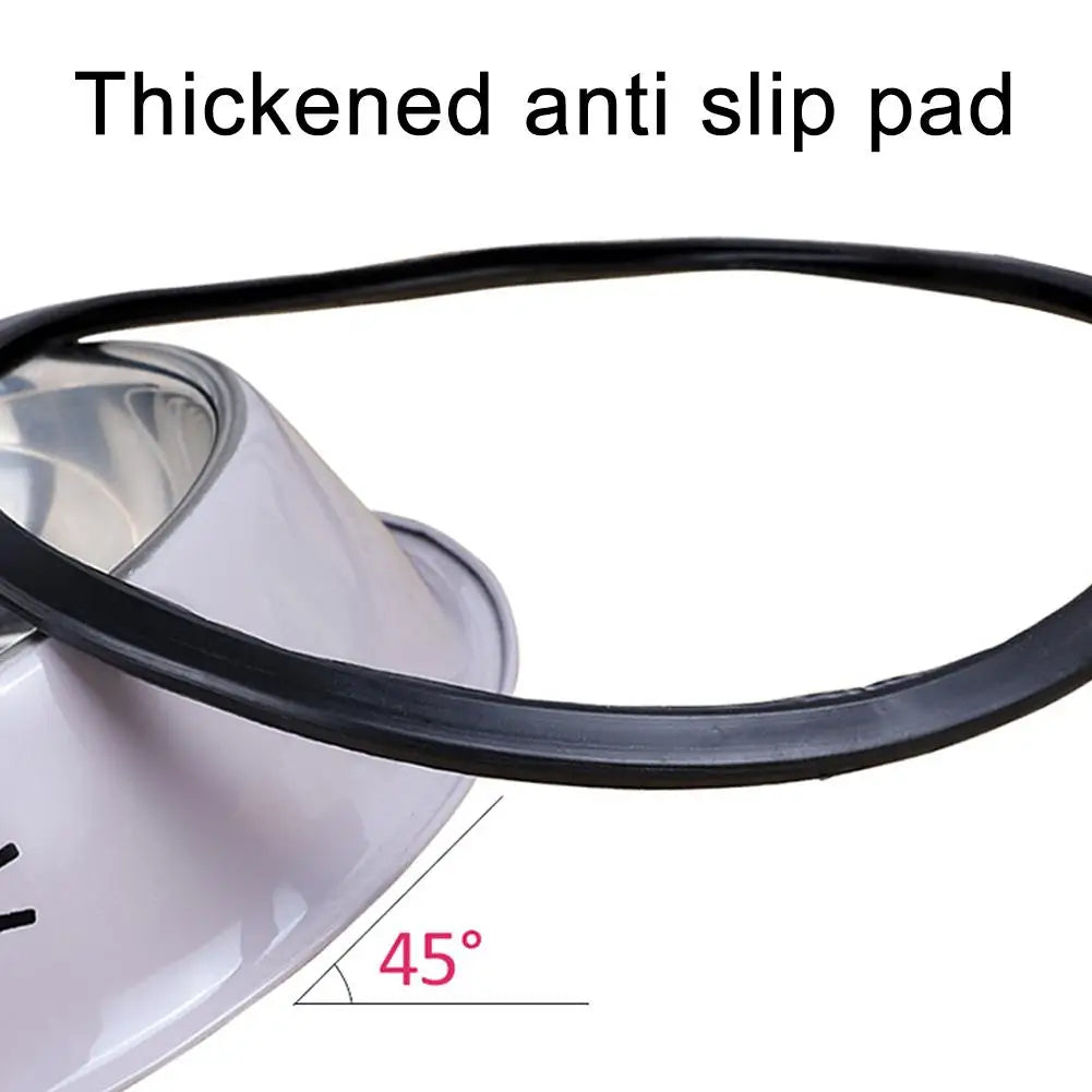 Pet Dog Cat Bowl Dog Water Bowl with Non-Slip Rubber Base, Metal Insulated Stainless Steel Cat Bowls, Double Wall Cat Bowl