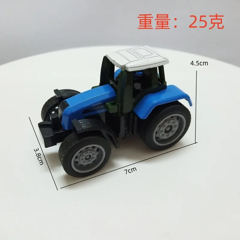 Hot Selling Children's Alloy Car Model Simulation Mini Farm Car Tractor Skidding Farmer Car Children Boys Birthday Gift Car Toys