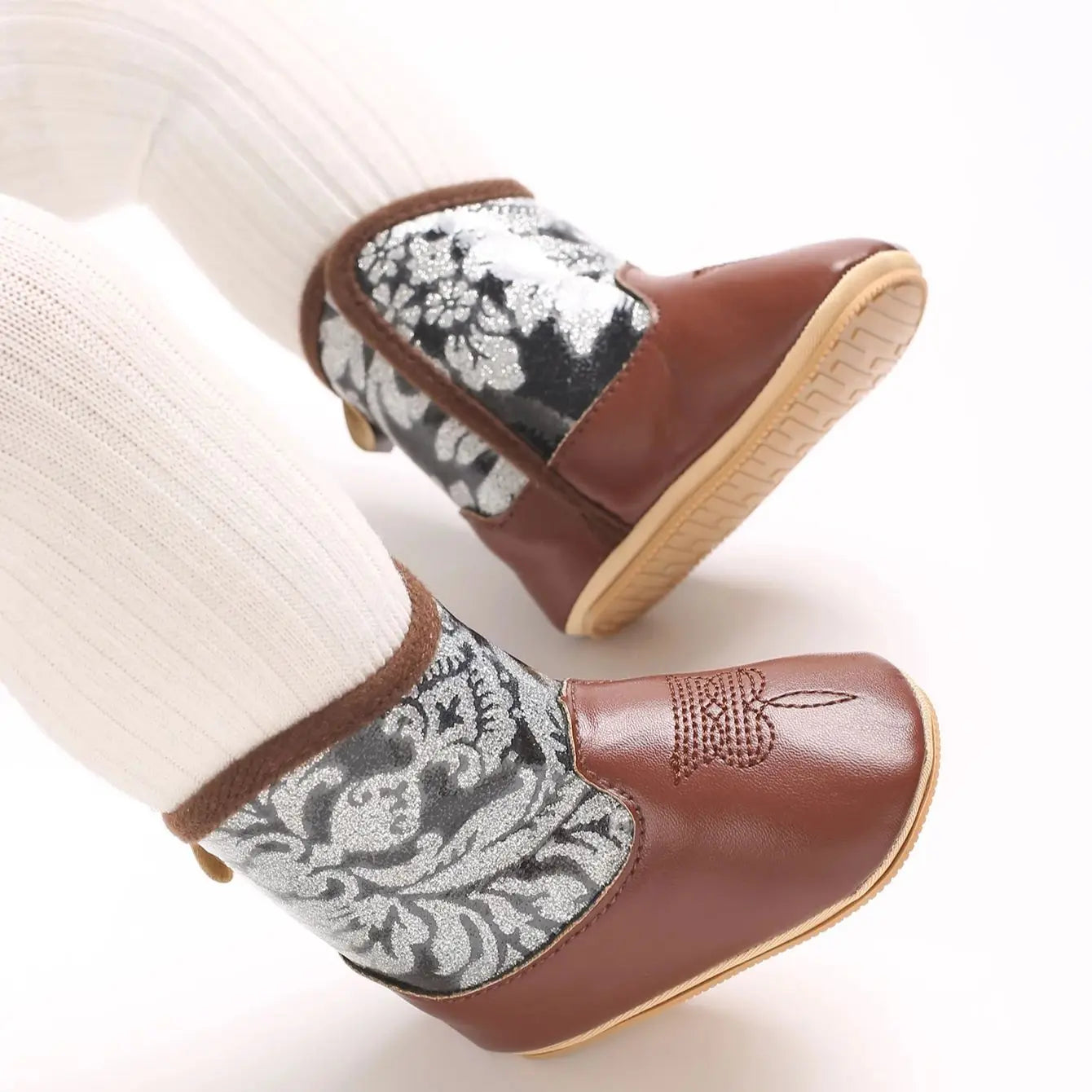 Baby Cowboy Boots - Western Style | Soft soled First Walking Shoes for Newborns and Preschoolers