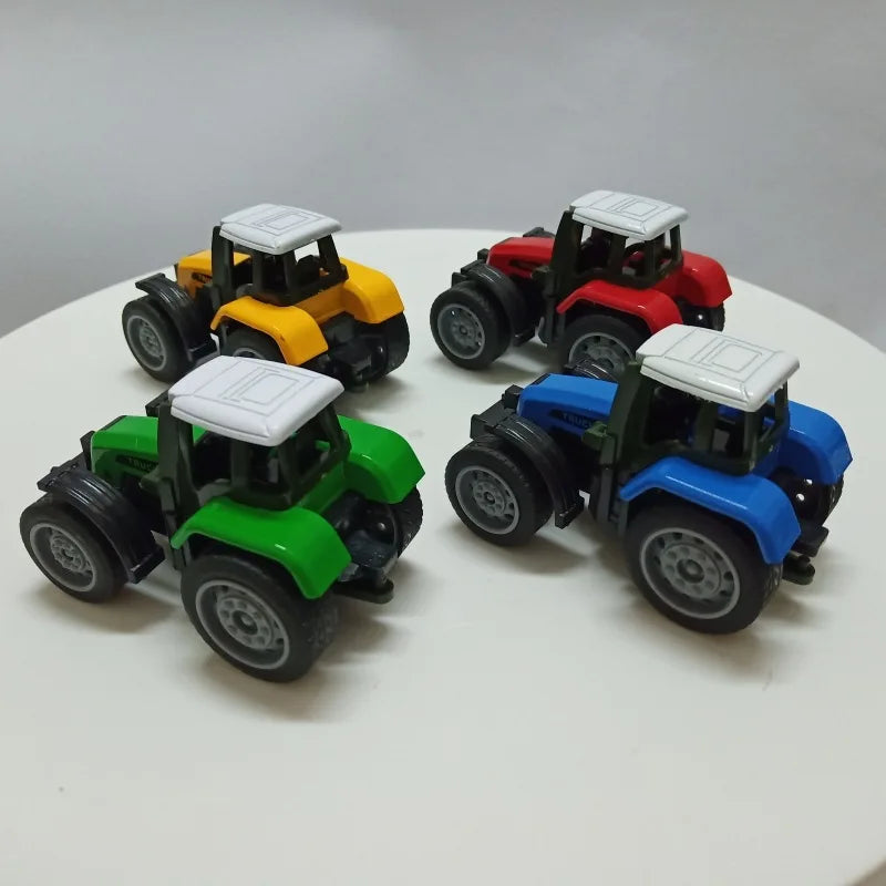 Hot Selling Children's Alloy Car Model Simulation Mini Farm Car Tractor Skidding Farmer Car Children Boys Birthday Gift Car Toys