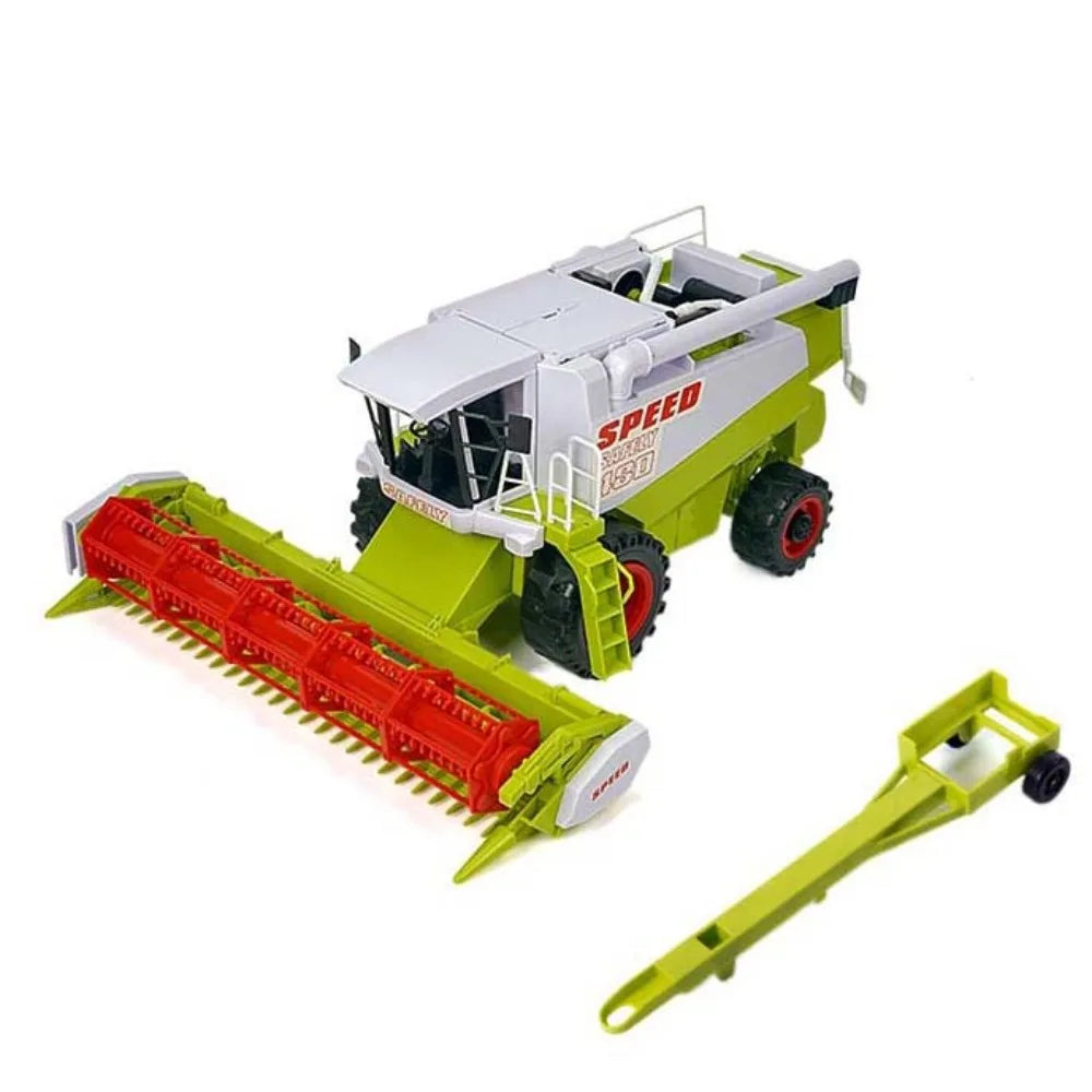 High Simulation Farm Tractor Toy Movable Joint Fall Resistance Harvester Truck Model Inertial Driving Educational Farm Truck Toy