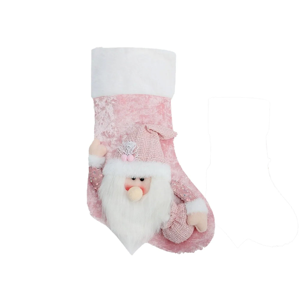 Christmas Stockings Socks Santa Snowman Hanging Xmas Tree Ornaments Christmas Decor For Home New Year Navidad Candy Gift Bags