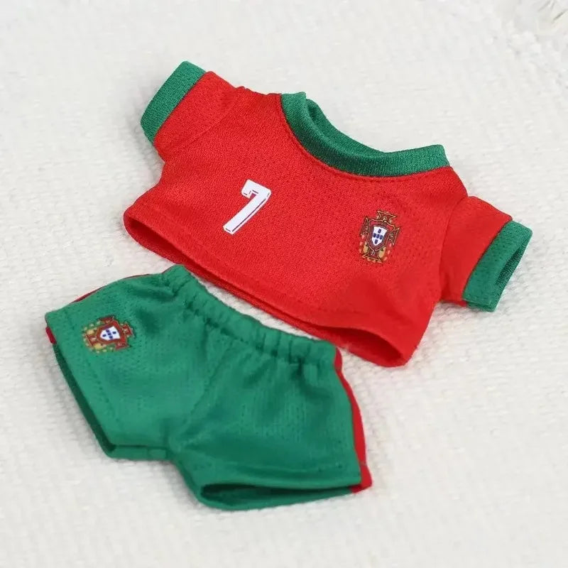 Labubu 17cm Football Outfit – Jersey, Shorts & Hat Set (Fits V1–V3 Dolls)