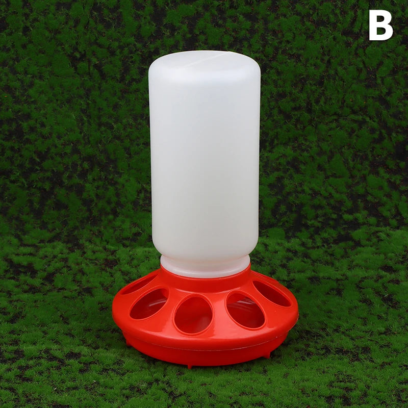 Poultry Thickened Feeder And Drinker Water Food Dispenser Automatic Chicken Birds Chick Waterer Feeding Bucket Container