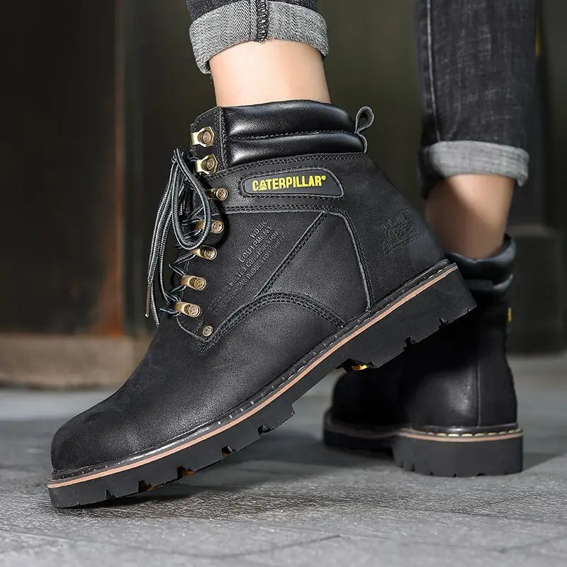 Genuine Leather Work Safety Boots For Work Boots Winter Shoes Men Work Shoes Male Steel Toe Shoes Safety Industrial Shoes