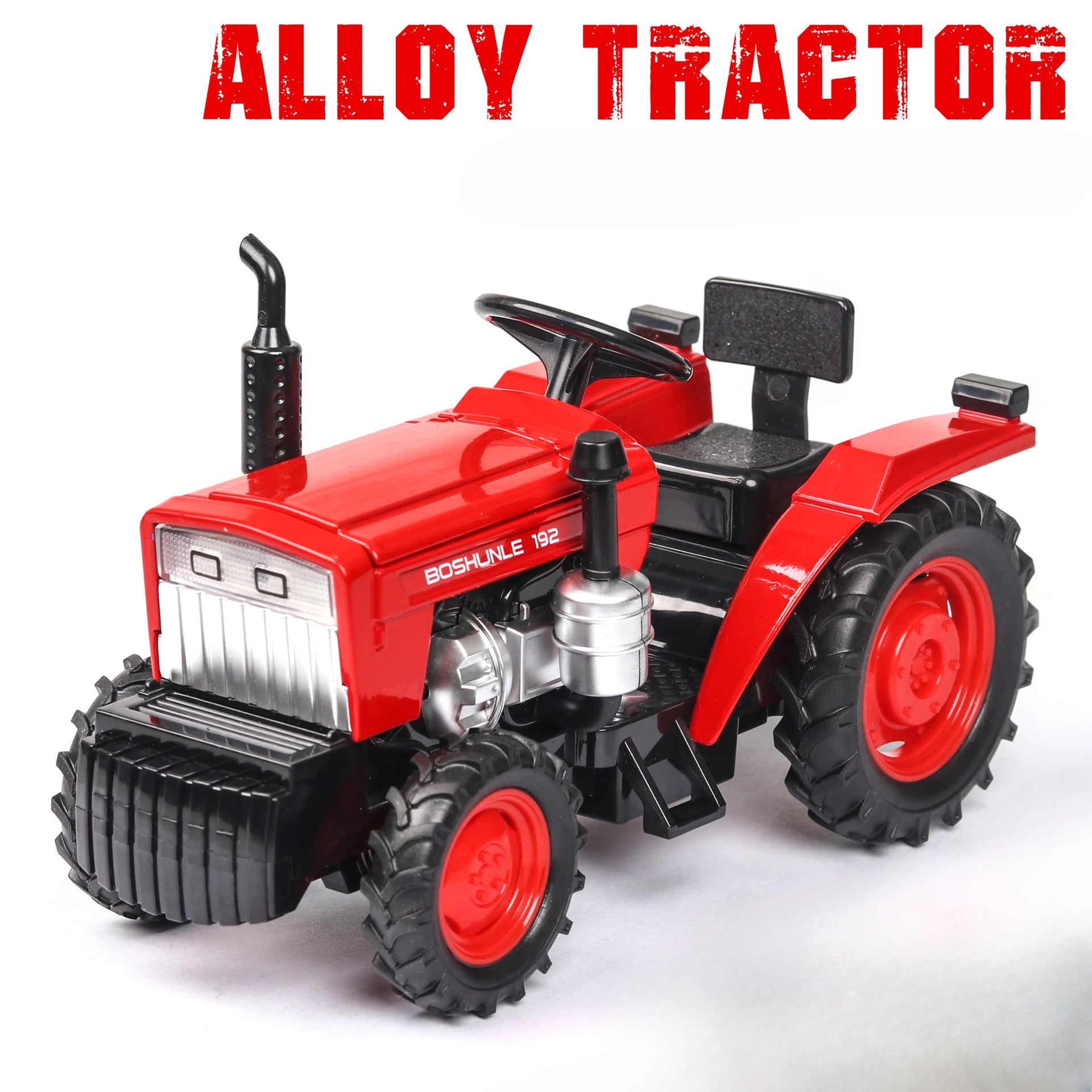 1/32 Farm Specific Tractor Model Toy Car Alloy Body Simulation Sound Light Pull Back Vehicles Collection for Boys Birthday Gifts