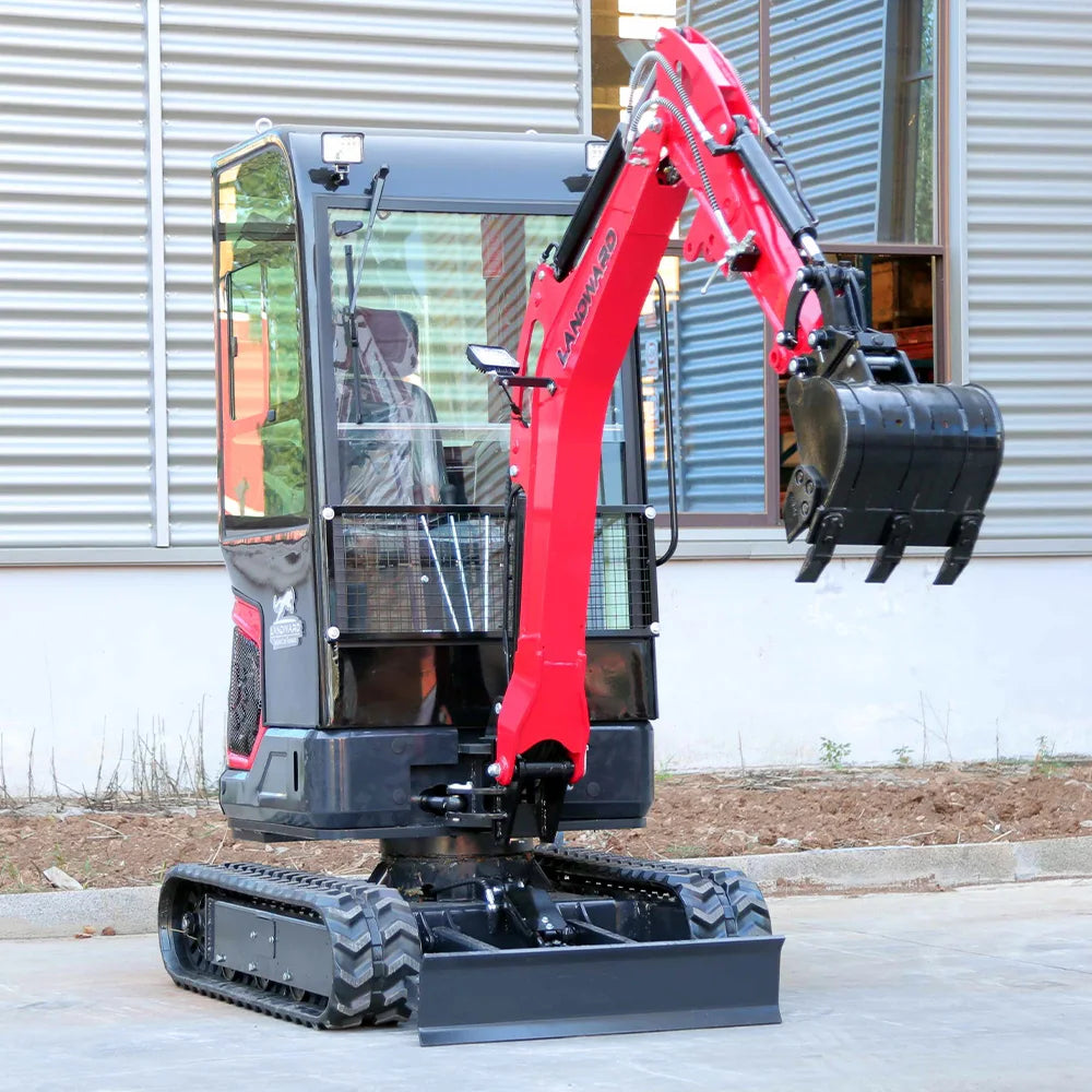 Small Farm Use Bagger 1.8 Ton All Terrain Rubber Crawler Mini Digger 2.5 Ton Orchard Tailless Excavator EPA/Euro 5 Customized