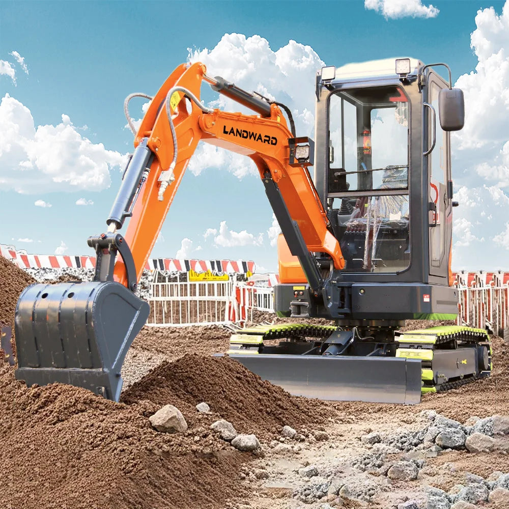 Small Farm Use Bagger 1.8 Ton All Terrain Rubber Crawler Mini Digger 2.5 Ton Orchard Tailless Excavator EPA/Euro 5 Customized