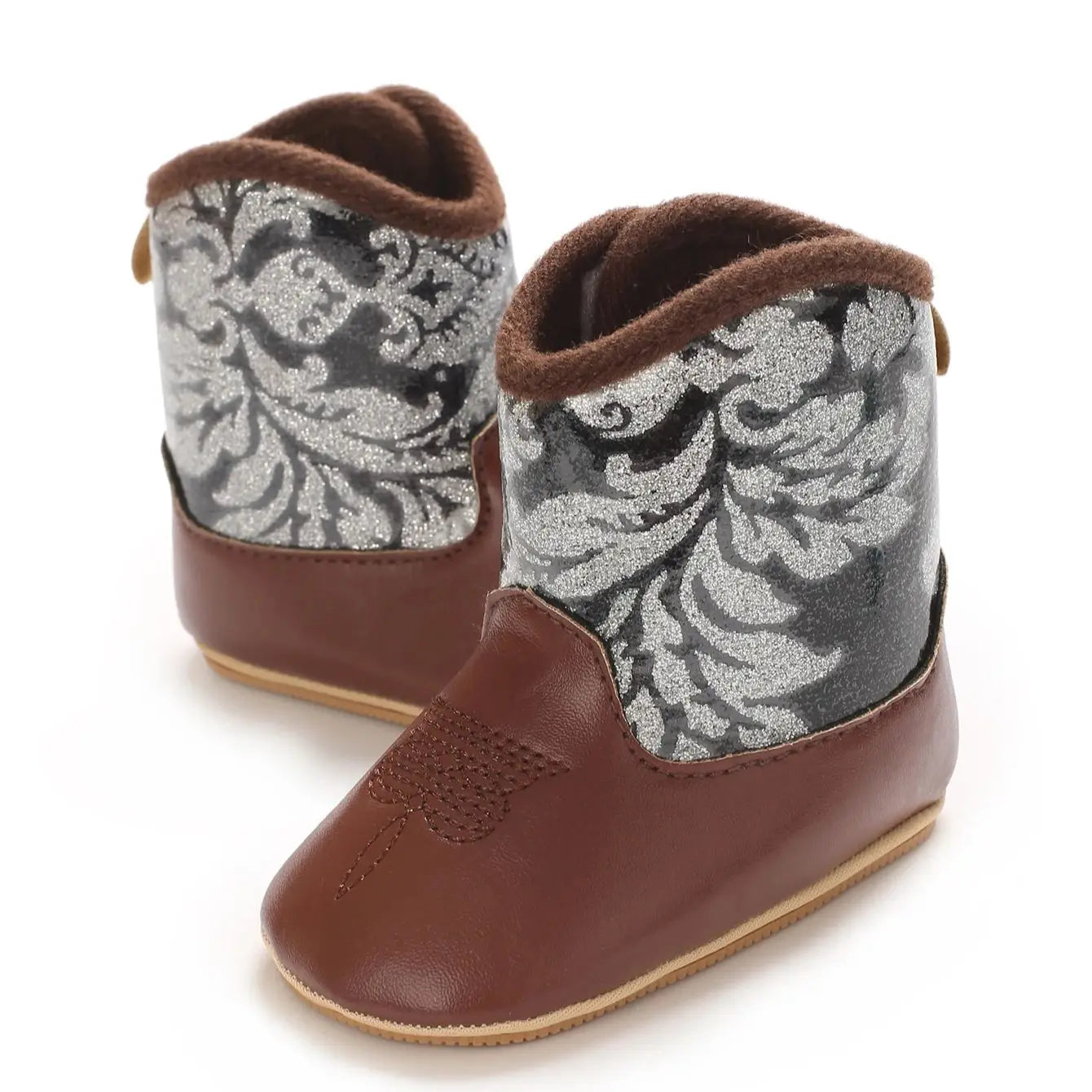 Baby Cowboy Boots - Western Style | Soft soled First Walking Shoes for Newborns and Preschoolers