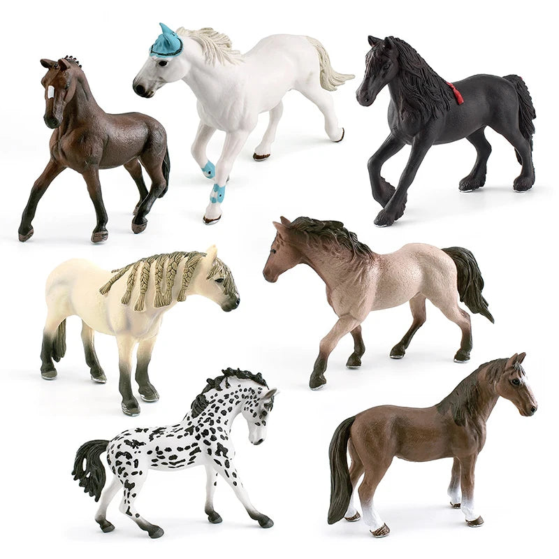 Simulation Quart Horse Appaloosa Horse Hanoverian Horse Animal Stallion Models Static Desktop Decorative Ornaments Children Toys