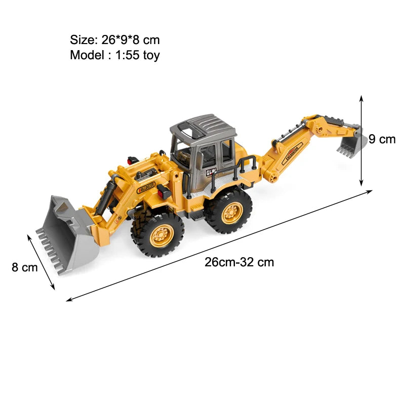Toys for Boys Tower Crane Tractor Kids Excavator Bulldozer Forklift Trucks Model Diecast Farm Engineering Alloy+Plastic Vehicle