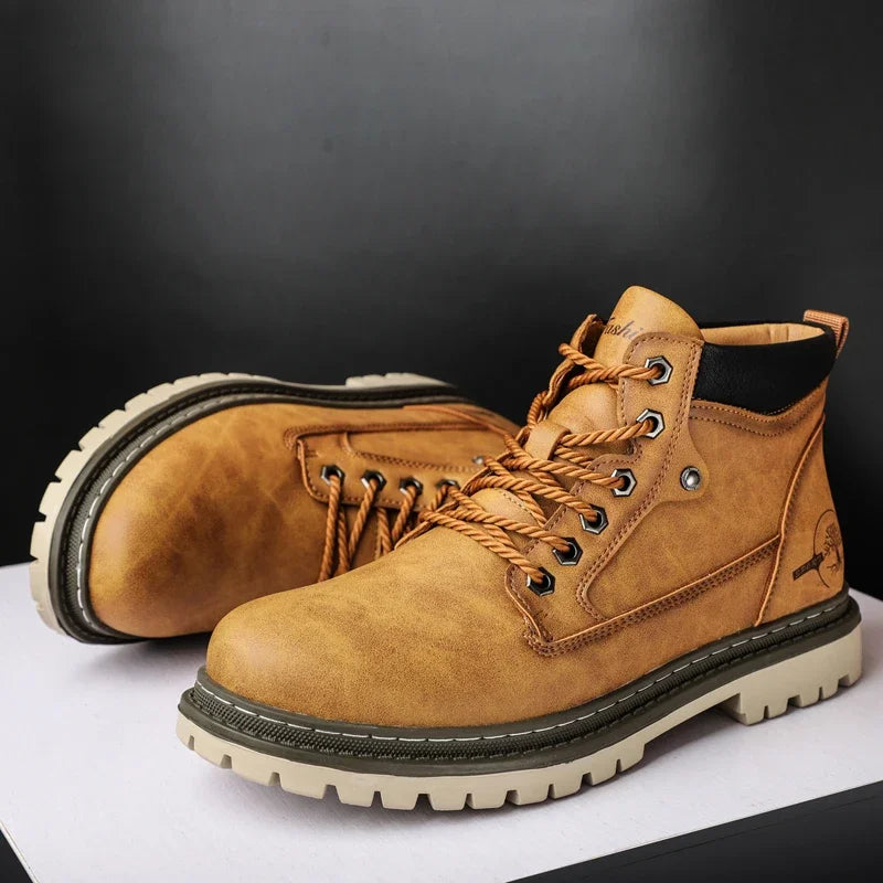 Men's Boots High Top Work Shoes Fashion Versatile Sports New Casual Shoes Cowboy Boots