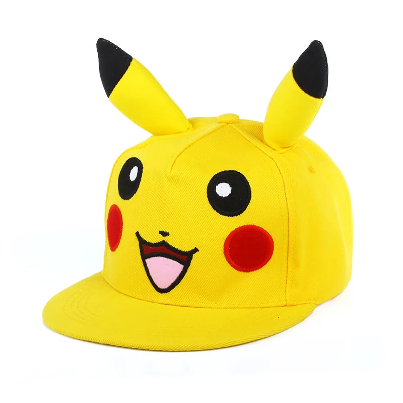 Pokemon Anime Cartoon Series Children Hat Flat brimmed hat Sun Hat Adjustable Adult Outdoor Sports Baseball Cap Cosplay Gifts
