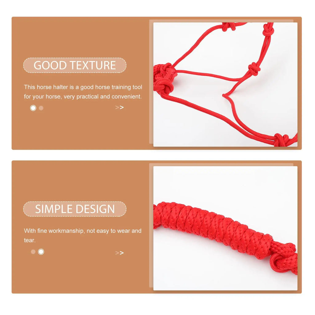 Durable Horse Halter Random Color Ropes Breakaway Headcollars Bridles Equestrian Equipment Lightweight Storage for Training