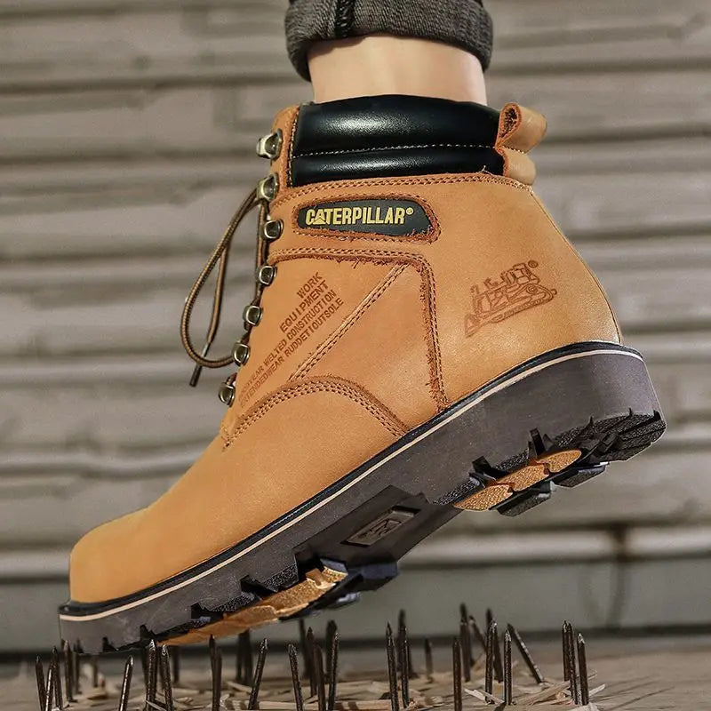 Genuine Leather Work Safety Boots For Work Boots Winter Shoes Men Work Shoes Male Steel Toe Shoes Safety Industrial Shoes