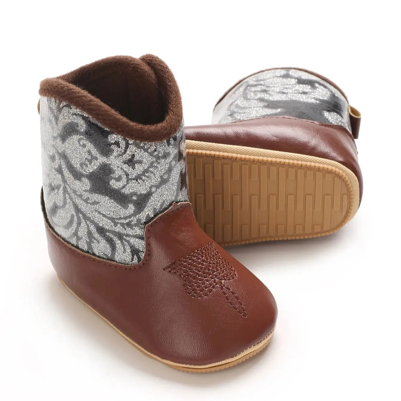 Baby Cowboy Boots - Western Style | Soft soled First Walking Shoes for Newborns and Preschoolers