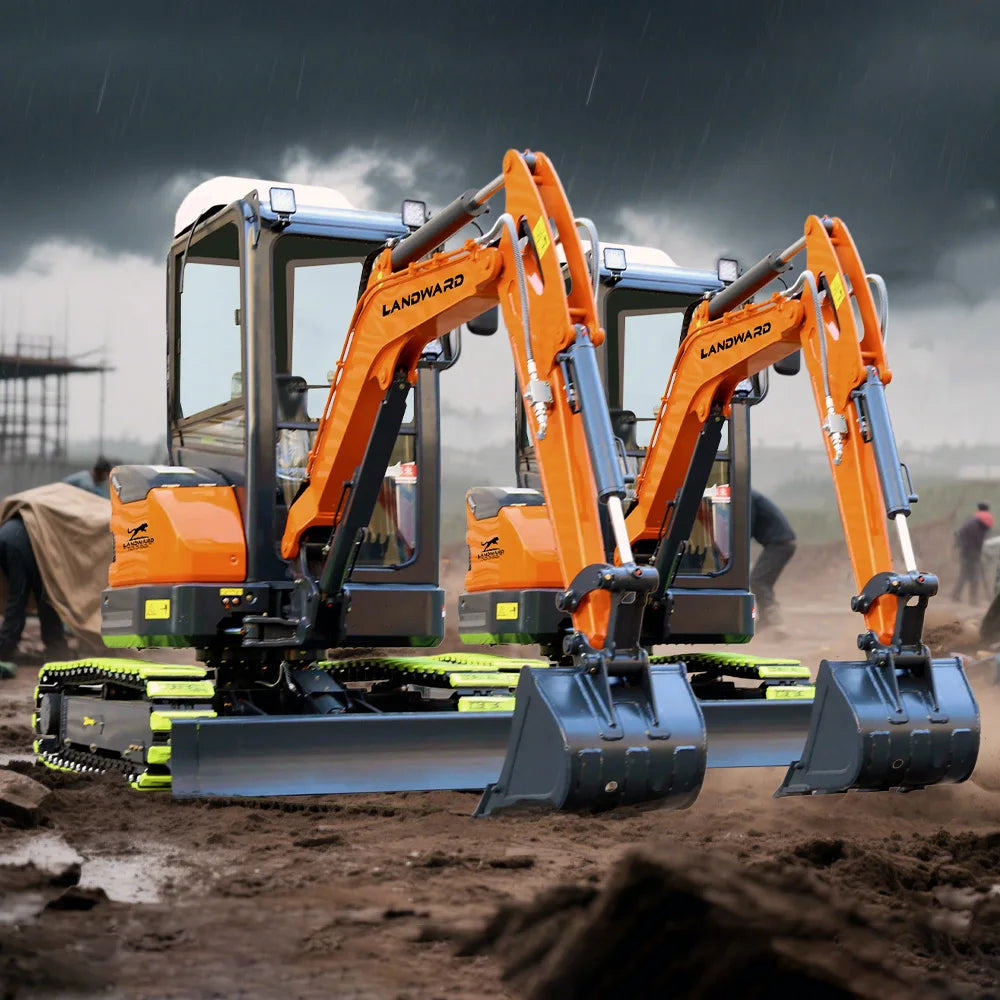 Small Farm Use Bagger 1.8 Ton All Terrain Rubber Crawler Mini Digger 2.5 Ton Orchard Tailless Excavator EPA/Euro 5 Customized