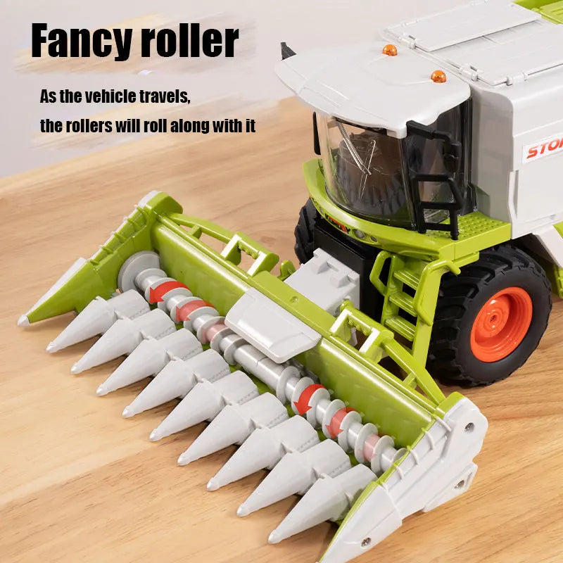 1/24 Farm Grain Harvester Model Lighting/Spray Multi-functional Farmer RC Cars Toys Wheat/corn Crop Harvester Children Gifts