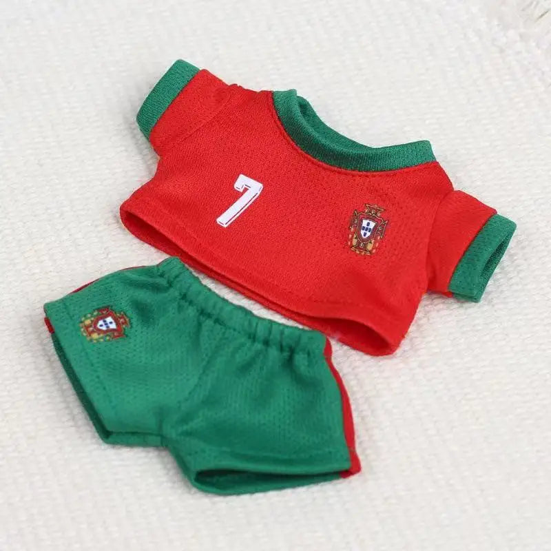 Labubu 17cm Football Outfit – Jersey, Shorts & Hat Set (Fits V1–V3 Dolls)