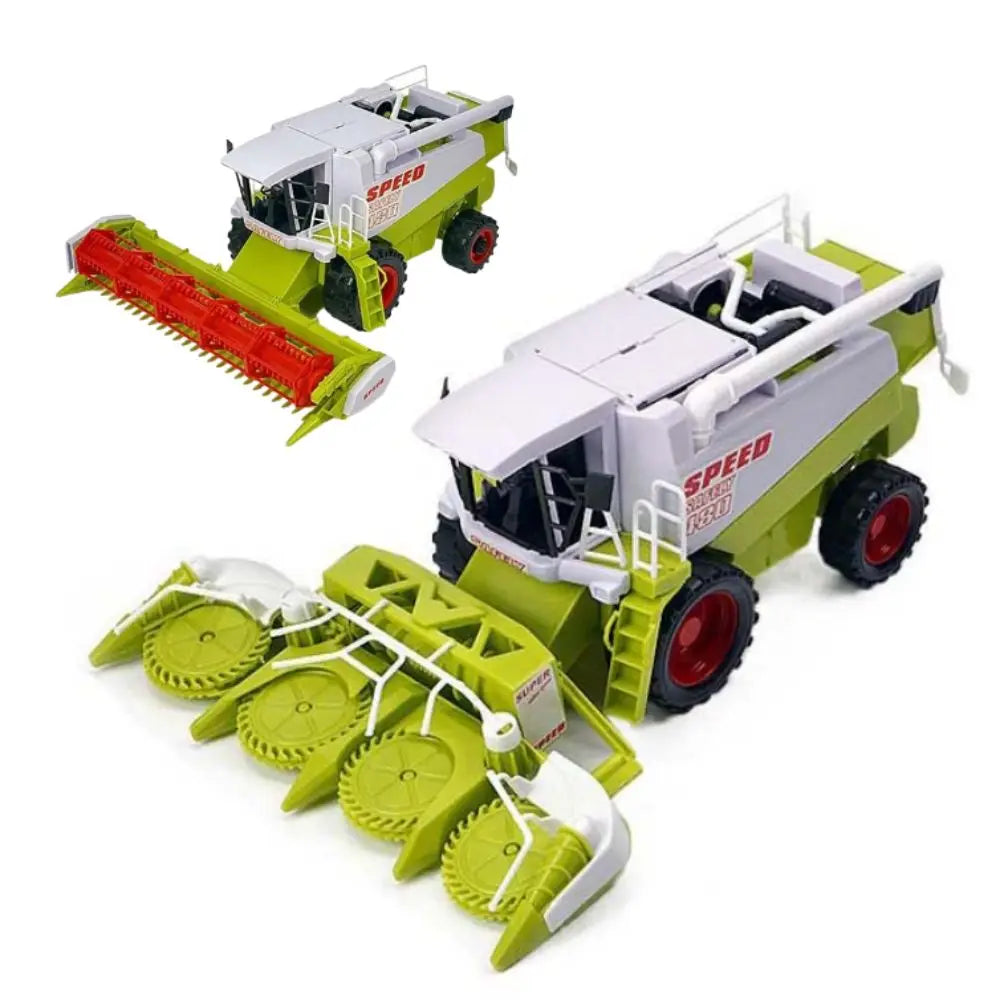 High Simulation Farm Tractor Toy Movable Joint Fall Resistance Harvester Truck Model Inertial Driving Educational Farm Truck Toy