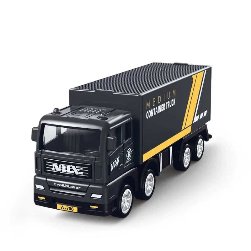 Simulation Transporter Container Truck Freight Vehicle Children Kids Pull Back Car Model Educational Toys for Boy Game Gift