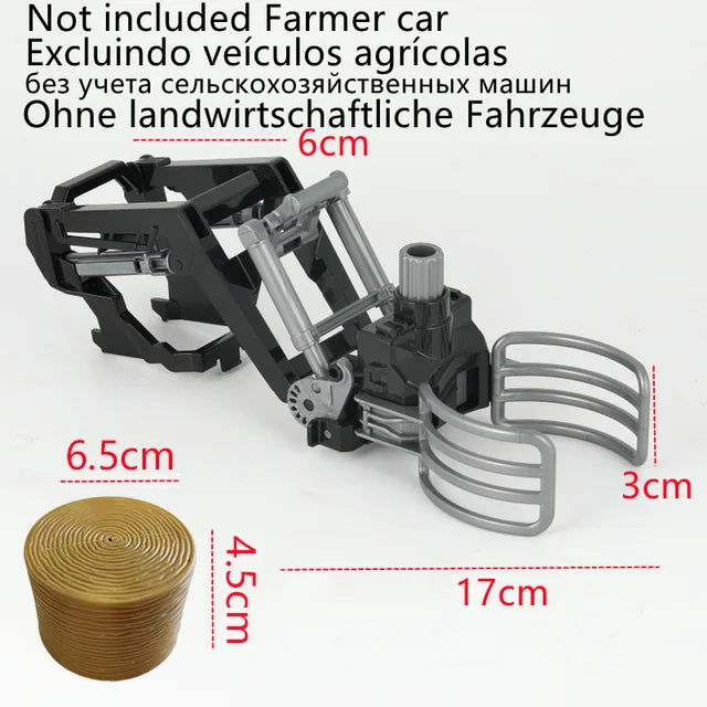 RC Farm Tractors Car 1/24 Radio Controlled Cars and Trucks 2.4G with Light Simulated Engineering Truck Model Toys for Children