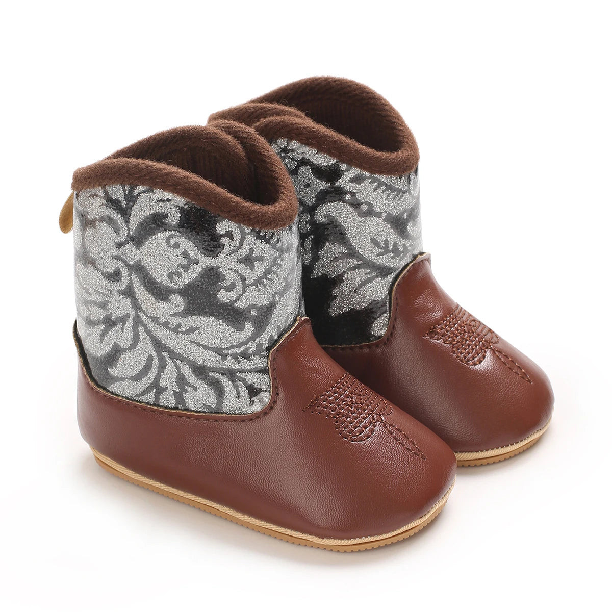 Baby Cowboy Boots - Western Style | Soft soled First Walking Shoes for Newborns and Preschoolers