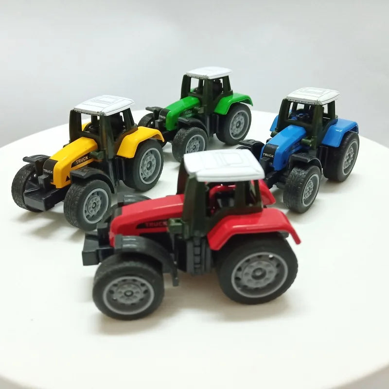 Hot Selling Children's Alloy Car Model Simulation Mini Farm Car Tractor Skidding Farmer Car Children Boys Birthday Gift Car Toys