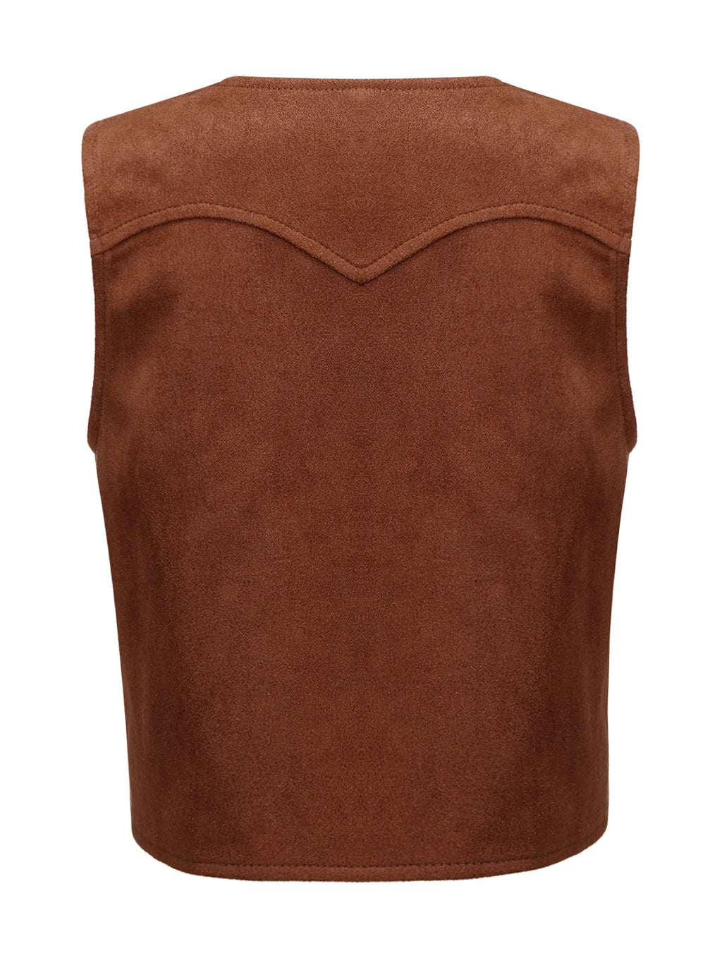 Kids Boys Western Cowboy Cowgirl Cosplay Costume Open Front Waistcoat Vest Pointed Hem Fringe Decor Tassel Jacket for Party