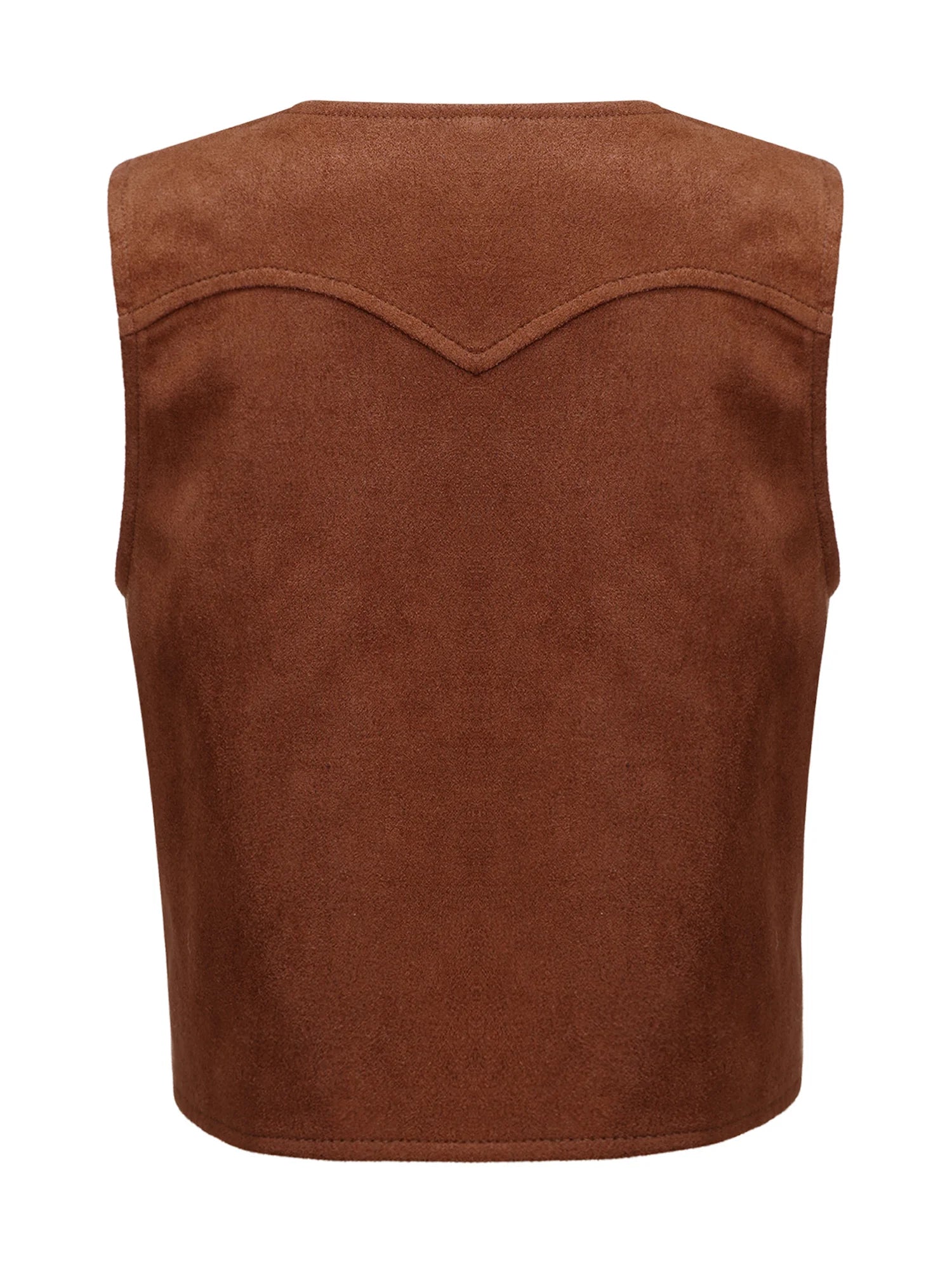 Kids Boys Western Cowboy Cowgirl Cosplay Costume Open Front Waistcoat Vest Pointed Hem Fringe Decor Tassel Jacket for Party