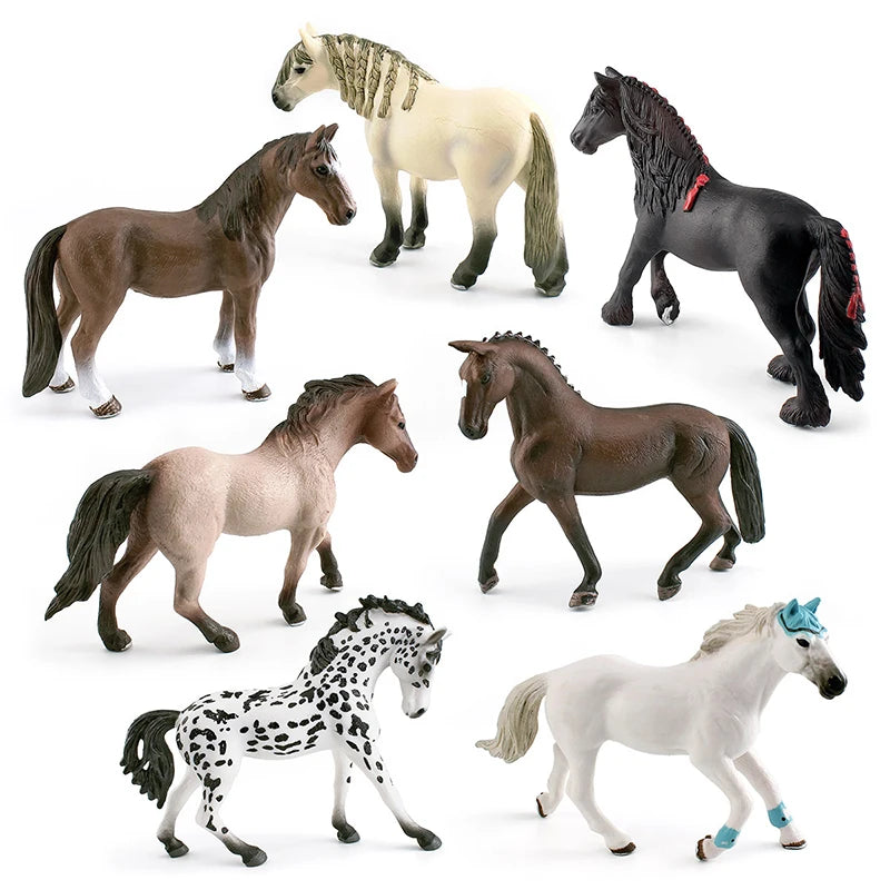 Simulation Quart Horse Appaloosa Horse Hanoverian Horse Animal Stallion Models Static Desktop Decorative Ornaments Children Toys