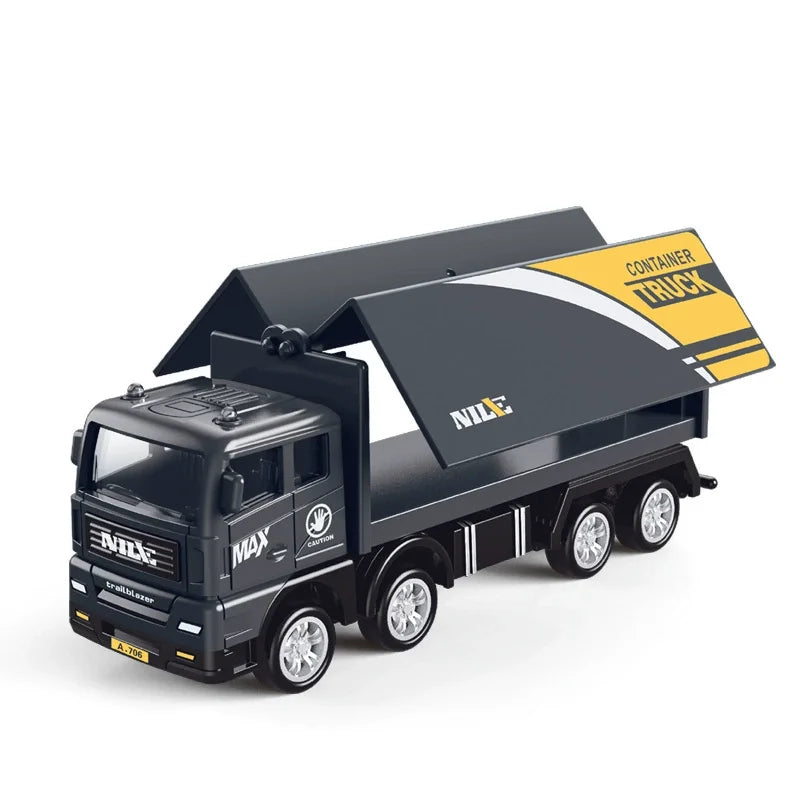 Simulation Transporter Container Truck Freight Vehicle Children Kids Pull Back Car Model Educational Toys for Boy Game Gift