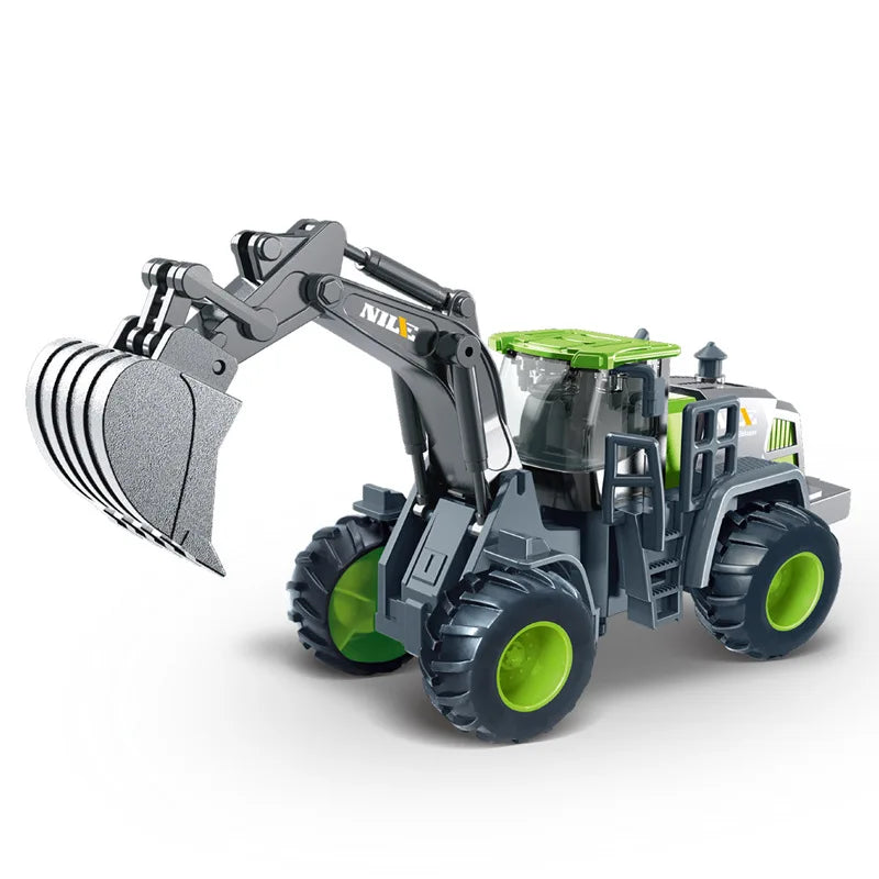 Inertia Car Alloy Engineering Vehicle Toys Simulation Excavator Bulldozer Road Roller Forklift Kids Toy Car Model Birthday Gift