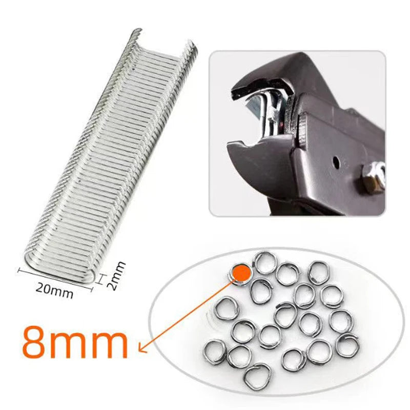 Animal Cage Installation Clamp and C Type Nails Animal Cage Clamp Chicken Pig Bird Pet Cage Accessories Installation Equipment