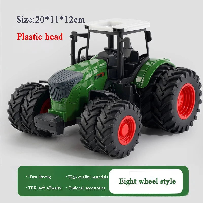 Farm Tractor with Trailer Inertia Toy Forklift Transport Truck Sprinkler Model Simulation Game Boy Kids Toy Gifts