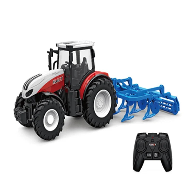 RC Car Tractors Trailer 2.4G Radio Controlled Farm Cars Farming Simulator Truck Miniature Farmer Animal Model Toys Children Boys