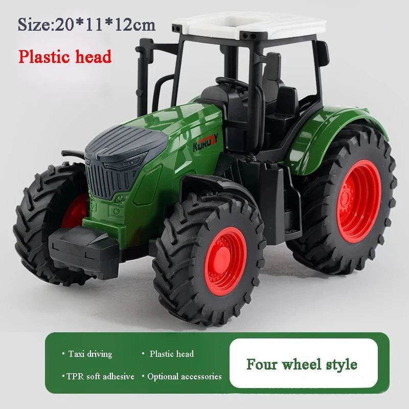Farm Tractor with Trailer Inertia Toy Forklift Transport Truck Sprinkler Model Simulation Game Boy Kids Toy Gifts